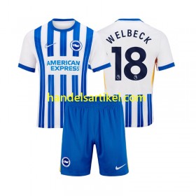 Brighton Hove Albion WELBECK 18 Kinder Heim Trikotsatz 2024/25 Kurzarm